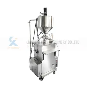 Semi-auto wax balm based filler filling machine with heating and mixing function