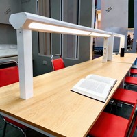Lampe de lecture de bureau au design moderne et épuré, CRI 95 élevé, anti-éblouissement profond, barre longue pour les établissements de formation, les bibliothèques scolaires