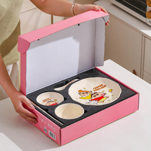 Bộ đồ ăn gốm sứ Crayon Shin-chan Squarepants chính hãng Bộ bát cơm dễ thương Đĩa hoạt hình dành cho trẻ em - Product Image 4