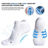 Calcetines Blanco antidérapant athlétique absorbant l'humidité cheville Coolmax Sport chaussettes hommes blanc Polyester chaussettes chaussettes personnalisées automne