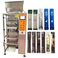 Machine d'emballage automatique multifonctionnelle à 5 voies en acier inoxydable motorisée pour bâtonnets de liquide buccal avec fonction de découpe