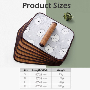 LEGEND Premium Umweltfreundliche Wasserdichte Kühlmatte für Hunde und Katzen Komfortables Nest für Warmes Wetter aus Massivem Bambus - Product Image 6