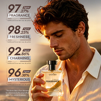 Parfum pour homme SADOER en marque propre, eau de parfum 50 ml, spray corporel, parfum longue durée 24h, élimine les odeurs corporelles, service OEM ODM