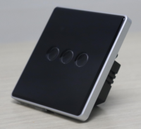Interrupteur mural intelligent WiFi EU/UK à écran tactile concave avec cadre en aluminium – Produits électriques de luxe pour la maison intelligente