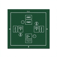 Tapis de table multi-usages de style chinois traditionnel - Tapis de poker pour tournoi, tapis de thé, tapis à œufs, tapis antidérapant en caoutchouc naturel, modèle 005