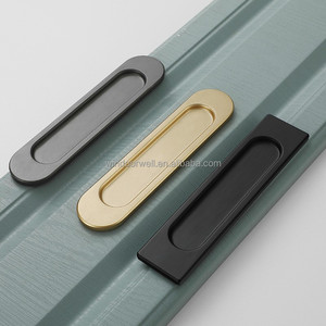 Poignée de porte coulissante poignées auto-adhésives pour armoire de cuisine fenêtre bouton de porte en verre pas de poinçonnage poignée de meuble dispositif auxiliaire - Product Image 2