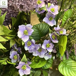 Vente flash Fleurs de Noël artificielles décoratives en soie Hellebores - Product Image 2