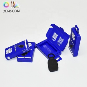 Tùy Chỉnh Hoàng Gia Màu Xanh Mini Bưu Phẩm Hộp Các Tông Màu Trắng Với Treo Lỗ & Chèn Cho Key Finder Bluetooth Tracker Cao Cấp Bao Bì - Product Image 6
