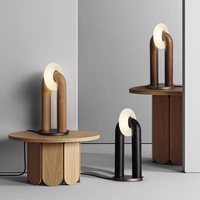 Lampe de chevet de style bois naturel, lampe décorative moderne et créative pour salon, lampe de bureau simple et élégante