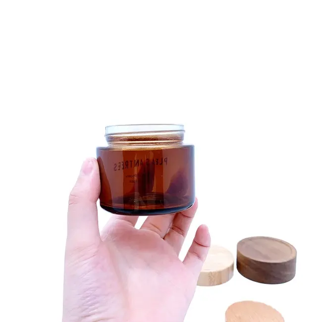 China Factory Supplier's Wide Mouth Amber Transparent Smell-Proof Glass Bottles 5oz 3oz 2oz for 3.5g Dry Flower Stock CR Cap