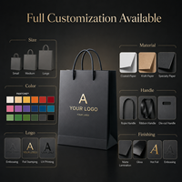 Sac Shopping en Papier Kraft de Luxe Personnalisé avec Poignée Luxe, Mini Emballage avec Logo Imprimé pour Vêtements, Artisanat, Bougies et Cadeaux