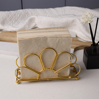 Accessoires de cuisine, porte-serviettes en forme de fleur dorée, distributeur de serviettes, support en fer, porte-serviettes en tissu pour la maison, la cuisine et le restaurant