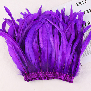 Plume de coq blanche en gros, <span class=keywords><strong>pas</strong></span> chère, 25-30 cm, bordure en plumes, frange pour carnaval, <span class=keywords><strong>cocktail</strong></span>, vêtement, artisanat, décoration de <span class=keywords><strong>robe</strong></span>, dentelle en tissu - Product Image 6