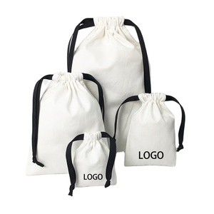 Bán Buôn Túi Dây Rút Vải <span class=keywords><strong>Muslin</strong></span> <span class=keywords><strong>Cotton</strong></span> Logo Tùy Chỉnh Đơn Giản Túi Dây Rút Vải <span class=keywords><strong>Cotton</strong></span> Có Ruy Băng - Product Image 1