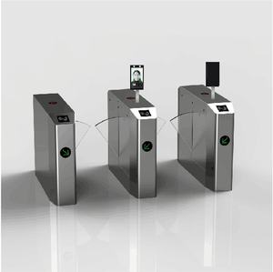 Puerta de torniquete con solapa escolar, puerta de barrera con solapa de Control de entrada automática para <span class=keywords><strong>biblioteca</strong></span> universitaria con tarjeta RFID/reconocimiento facial - Product Image 1