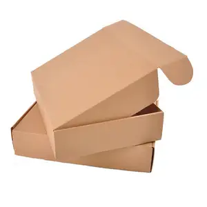 OEM ODM Eco amigable personalizado Empaques De Es plegable Kraft Karton logotipo corrugado cartón caja De correo creativo para embalaje