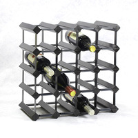 Casier à vin en bois massif à plusieurs niveaux, support personnalisable pour bouteilles de vin, avec bar et comptoir, vente d'usine