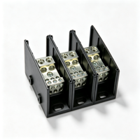 Borne de distribution d'alimentation de type américain série ATH-350, 350A 600V, connexion à vis, aluminium étamé, certifiée UL CUL
