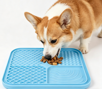 Tapis de léchage pour animaux de compagnie en silicone écologique avec logo personnalisé, imperméable, anti-étouffement, pour une alimentation lente, accessoire alimentaire pour chiens et chats