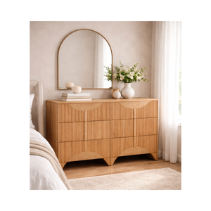 ชุดเฟอร์นิเจอร์ห้องนอนและห้องนั่งเล่น HAVASU Collection ผลิตจากไม้ เป็นมิตรกับสิ่งแวดล้อม เฟอร์นิเจอร์บ้านคุณภาพดีที่สุด ตู้เสื้อผ้าไม้ 6 ลิ้นชัก - Product Image 1