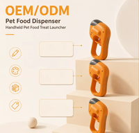 Lanceur de nourriture pour animaux de compagnie en plastique portable, distributeur interactif et jouet d'entraînement pour chats et chiens, toutes les occasions