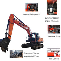 Grande pelle hydraulique sur chenilles Doosan DX225LC, également compatible avec les modèles Doosan DX220, DX220LC, DX225LCA, DX225LC-9C