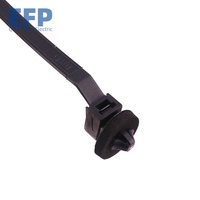 Attaches en nylon 66 auto-bloquantes résistantes aux UV, noires, pour voitures, solutions de fixation écologiques