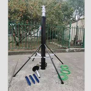 Extremely Portable Lightweight End Zone Camera Metal Mast Aluminum Tripod Telescoping Antenna Pole