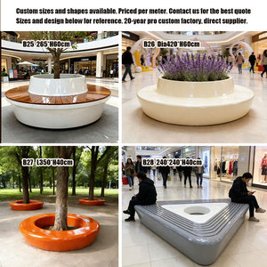 Chaise en galets résistante aux UV, banc d'attente public durable, tabouret résistant aux intempéries pour les places publiques en plein air - Product Image 6