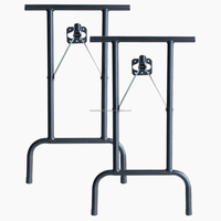 Support en acier noir pour table d'appoint de DJ, étui de vol/support de DJ, support de banc latéral, pied de table pliable
