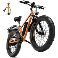Vélo de montagne électrique OBX 1000W 48V 15Ah, pneus larges de 26 pouces, double suspension, vélo électrique pour adultes, entrepôt américain