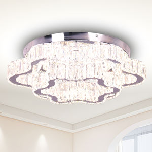 Luz de techo LED decorativa de cristal K9 moderna para sala de estar, hogar y bar, lámpara de tamaño medio con forma de montaje - Product Image 2