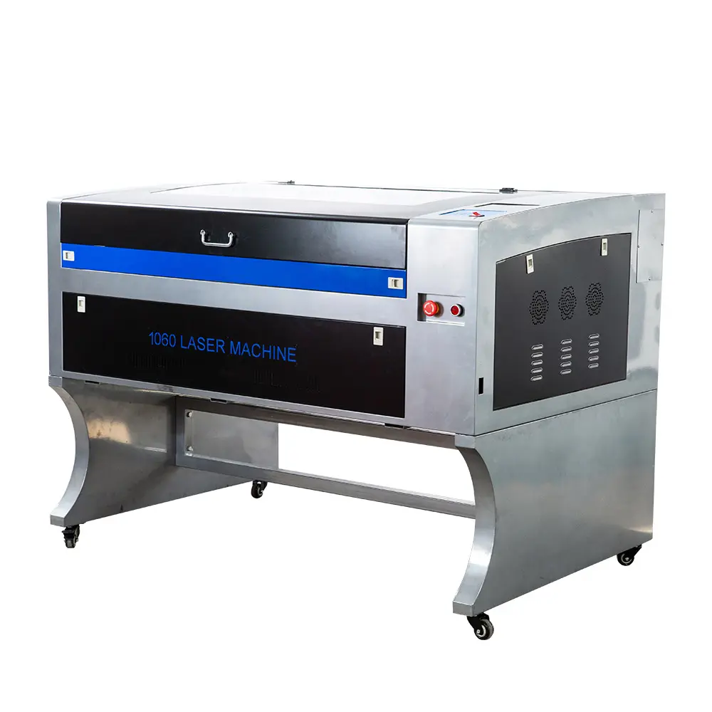 Mesin pemotong laser co2, 100w cnc 1060 harga 50w 80w 100w 130w 150w 1000x600mm mesin ukir laser pada objek bulat