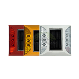 Borne de signalisation routière en plastique ABS, Tachas Viales, 2 faces, yeux de chat solaires, borne de signalisation routière solaire à LED haute luminosité - Product Image 1