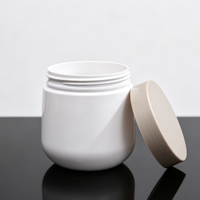 Grand pot blanc de grande capacité pour conditionneur pour animaux de compagnie, pot à large ouverture pour pommade coiffante, pots en plastique vides sous-emballés en stock