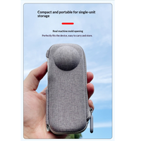 Sac de rangement en cuir personnalisé avec fermeture éclair, étui de protection portable pour caméra d'action Insta 360