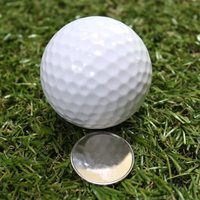 Marqueur de balle de golf en fer à impression personnalisée Marqueurs de golf vierges en métal Marqueur de balle en acier inoxydable en alliage de zinc argenté 25mm