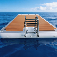 Plateforme flottante gonflable personnalisée pour yacht, île aquatique, ponton de bain et de pêche, ponton maritime, pont gonflable pour bateau