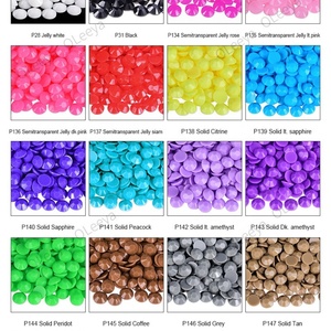 OLeeya Vente en gros Strass en résine gelée opaque solide 3 mm 4 mm 5 mm Strass en résine gelée non thermocollants à dos plat pour artisanat DIY - Product Image 6