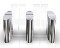 Barrière coulissante avec lecteur de carte RFID, contrôle d'accès de sécurité, tourniquet à clapet, anti-tailgating, acier inoxydable, protection IP66