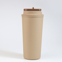 Logo personnalisé Grande tasses à café en plastique sans BPA avec couvercles pour tasse de voyage