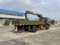 Grue sur camion CLW de 5 tonnes - Fonctionnement à une seule jambe, grue hydraulique fiable pour camion, hauteur de levage de 12,9 m