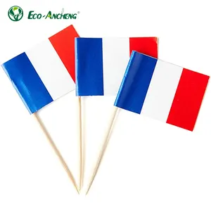 Good Quality Country Cake Flags, Customize Various National Flags Birch Wood Toothpick Sticks 6.5cm/8cm