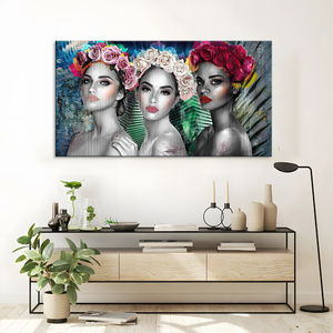 Черная Мода, женские холщовые плакаты и печатные настенные картины, Африканское искусство, Картина на холсте, настенная роспись - Product Image 5