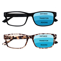 Lunettes de lecture progressives multifocales anti-lumière bleue rectangulaires rétro personnalisées en usine pour hommes et femmes presbytes