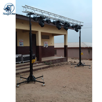 Torres de elevación portátiles de alta resistencia para iluminación Line Array, torre con soporte de manivela para eventos