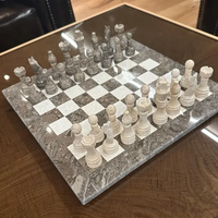Jeu d'échecs en marbre Onyx vert naturel cadeau fait à la main jeu d'échecs en marbre ensemble de jeu de voyage de fête Ajedrez luxe