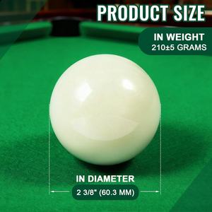 Bola de Billar de Poliresina de Grado 3A, 2 3/8 Pulgadas, Bola de Práctica Profesional para Mesa de Billar, Apta para Diversos Escenarios - Product Image 3
