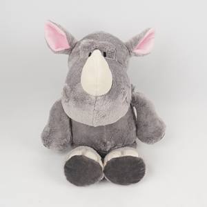 Juguete de peluche de rinoceronte Unisex, nuevo, súper suave, personalizado, animales de peluche, relleno de algodón PP, regalo de cumpleaños para niños - Product Image 2
