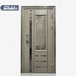 Smile bro chine extérieur porte en verre usine vendre puits porte d'entrée belle porte en verre de sécurité avec petite fenêtre ouverte <span class=keywords><strong>3f</strong></span> * 7f - Product Image 2